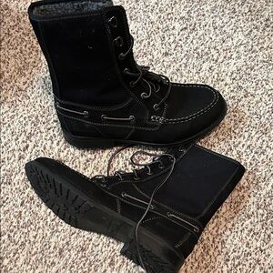 Sebago  Black Lace-Up Boots women’s 8.5